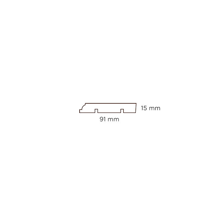 Fodliste almue fyr - 15 x 91 mm x 3 meter